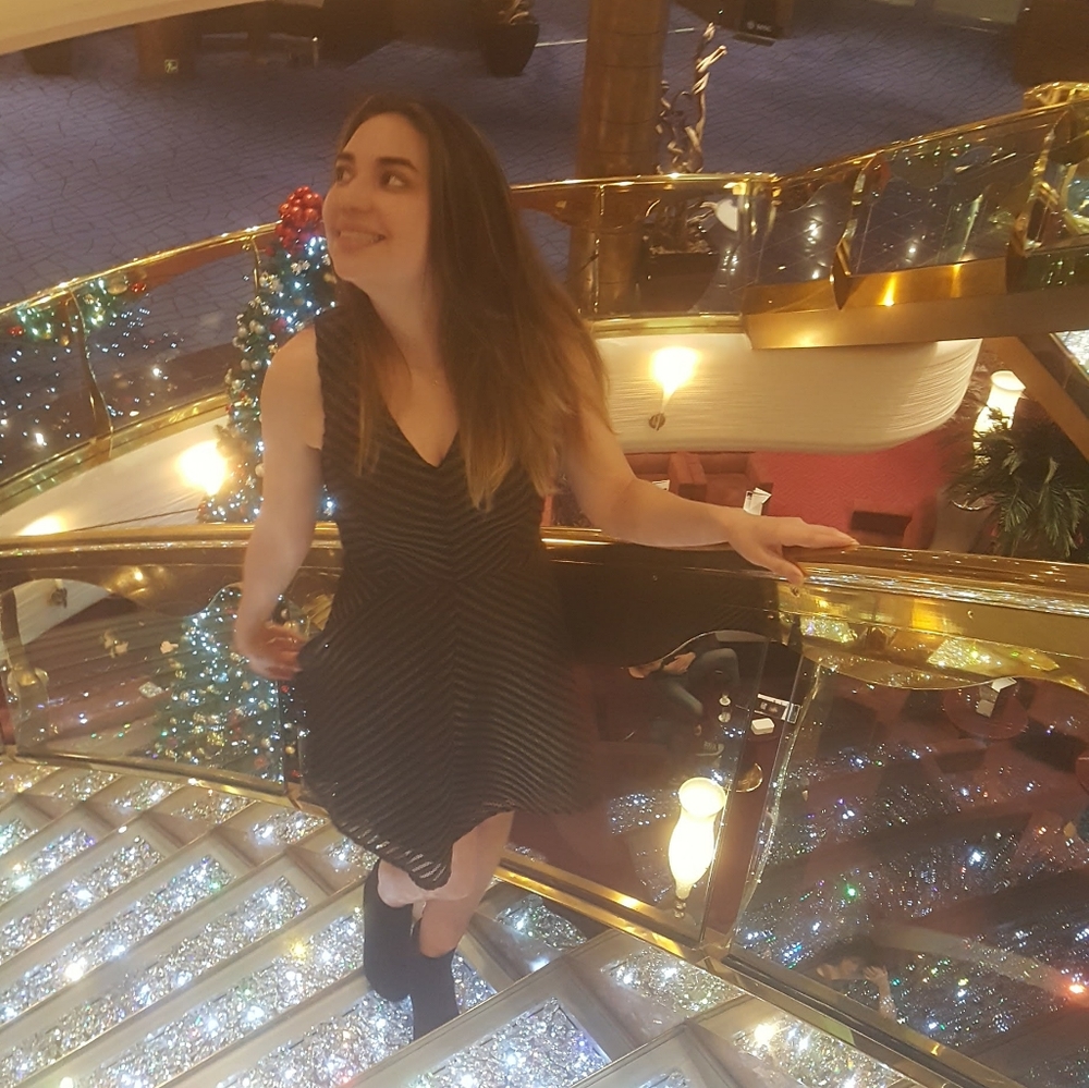 Extra small dress black an gold